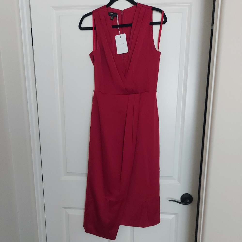TED BAKER New Chrisey Wrap Dress - Red - Picture 2 of 8